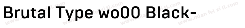 Brutal Type wo00 Black字体转换
